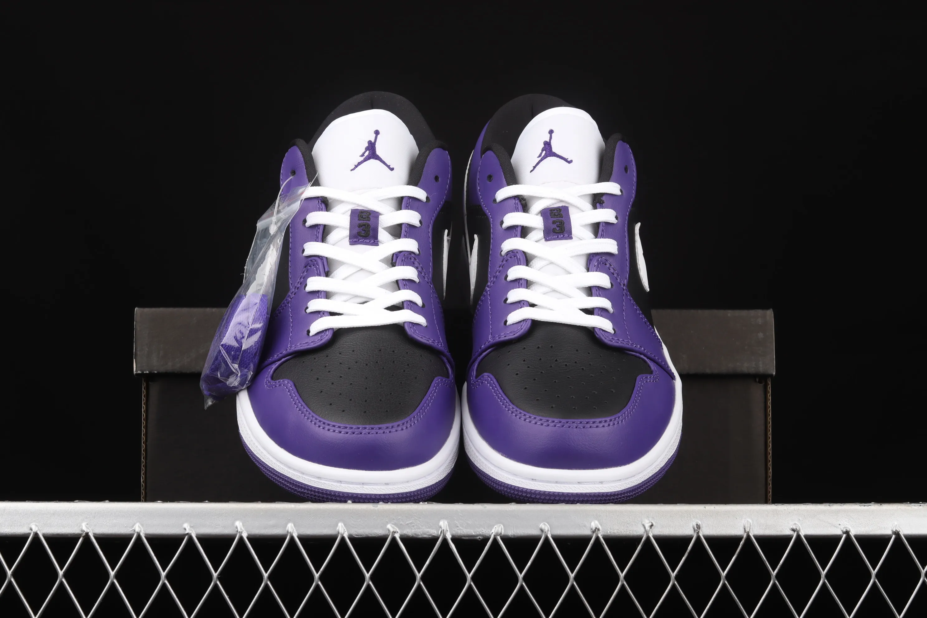 All categories Air Jordan Jordan series basketball shoes Air Jordan 1 Low Air Jordan 1 Low AJ1 Joe 1 black purple and white low-top cultural and leisure sports sneakers 553558-501